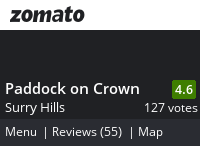 Paddock on Crown Menu, Reviews, Photos, Location and Info - Zomato