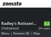 Radley's Rotisserie Chicken & Burgers Menu, Reviews, Photos, Location and Info - Zomato